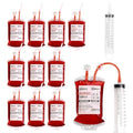 30 Pack Halloween Fake Blood Bags for Drinks Vampire Party Decoration - Reusable Blood Pouches