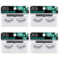 False Eyelashes Natural Lashes Scanties Black Lightweight Reusable 4 Pack - Effortless Natural Look