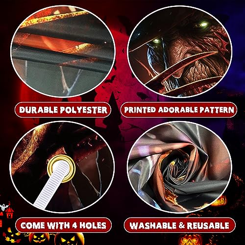Halloween Killer Door Banner - Horror Movie Character Backdrop for Party & Room Decor