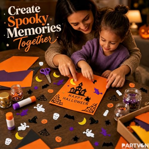 Halloween Confetti Glitter Table Decor - 5 Colors & 12 Styles, Party Supplies