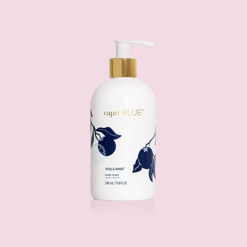 Capri Blue Hand Wash Soap – Flora Edit Collection – Cleansing Liquid Hand Soap Infused with Plant-Based Glycerin – Skin Care – Notes of Juicy Tropical Fruits & Sugared Citrus (Volcano, 11.8 fl oz)