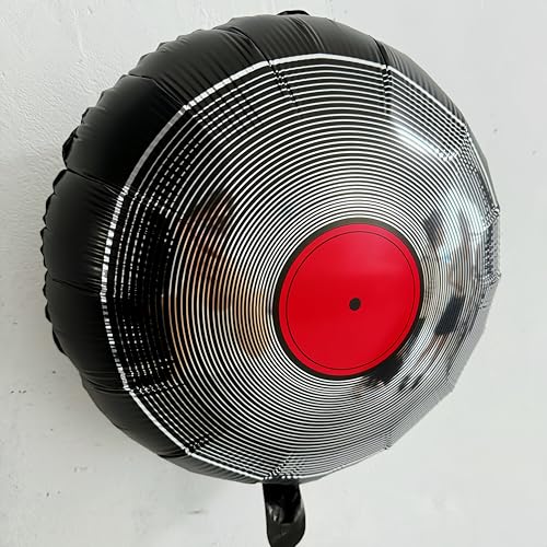 Vinyl Record & Treble Clef Balloons Set - Retro Music Party Decorations