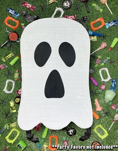 Ghost Halloween Piñata with Stick - 17 Inch Spooky Party Decor & Favors - Variation of Ghost Halloween