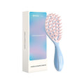 RHOS Scalp Massager - Curved Shampoo Brush with Handle for Wet & Dry Hair - Blue Color