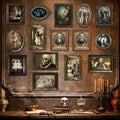 Halloween Gothic Skull Photo Frame Set - Style D, Waterproof Creepy Decor