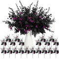 20 Pcs Halloween Artificial Floral Picks - Spiderweb Maple Leaves Decorations