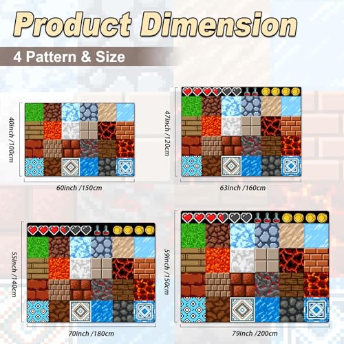 Pixel Game Element Rug 3'11