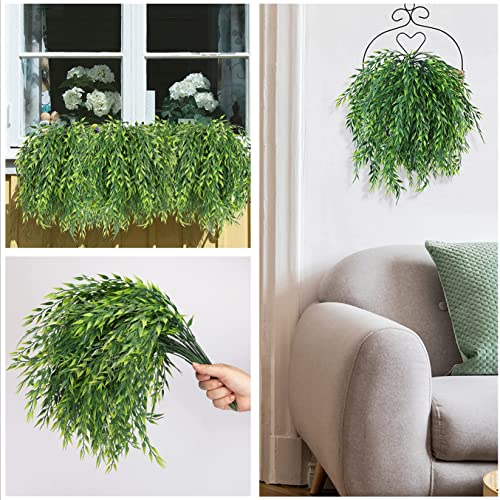 Artificial Weeping Willow Vines - 8 Pcs Faux Hanging Plants for Indoor Outdoor Decor