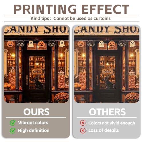 Halloween Candy Shop Backdrop 7x5ft Fall Party Banner for Photos & Events