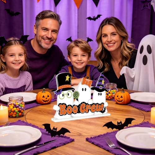 Cute Ghost Wooden Halloween Table Decorations - White Ghost