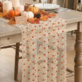 Beige Gauze Flocking Caramel Dots Table Runner 10FT for Wedding & Holiday Decor