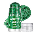 Green Body Glitter Stick for Face Hair & Body Sparkle - Festive Makeup