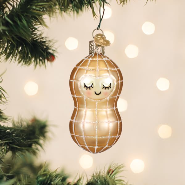 Handcrafted Glass Little Peanut Christmas Ornament - Baby First Holiday Keepsake