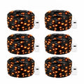 Orange Fairy Lights 6 Pack for Halloween Fall Decorations - 7ft String Lights