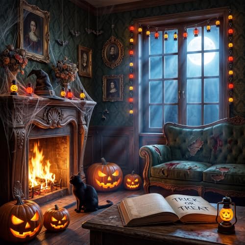 Halloween Mini Pumpkin Lantern Keychain - Bulk 12 Pcs, 3.1 Inch, Pumpkin Variation