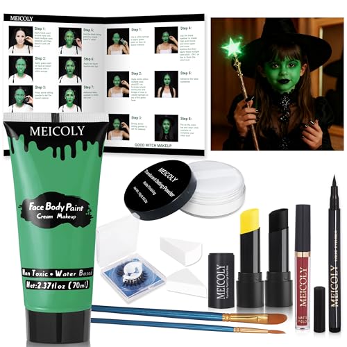 Witch Makeup Kit - Green Face Paint, SFX Costume & Halloween Special Effects - Variation of THIS listing