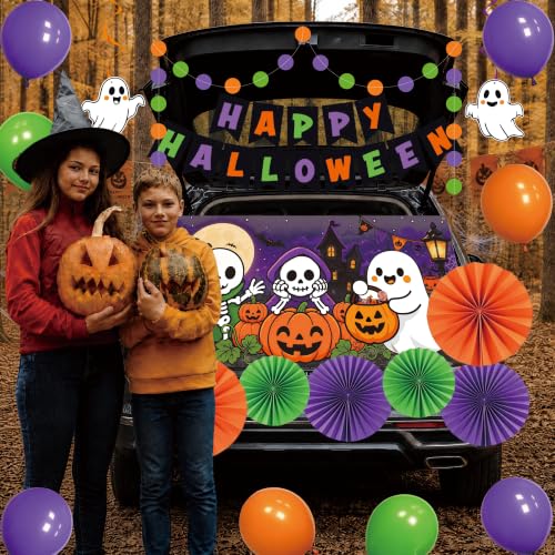 Halloween Car Decorations Trunk or Treat Party Supplies Set - Spooky Scene