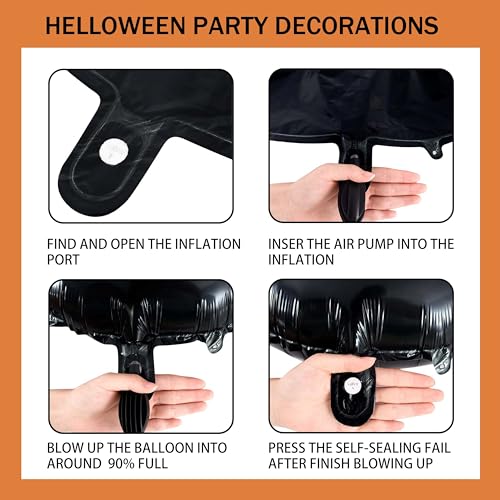 Halloween Party Decorations Kit 54 Pieces Foil Banners Balloons & Spooky Elements