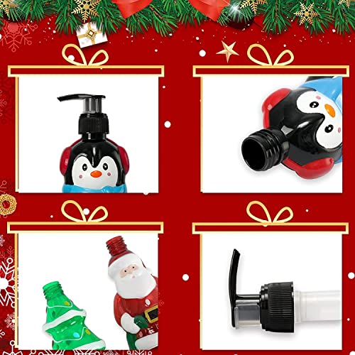 Christmas Bathroom Decorations - Simple Merry Christmas Soap Dispenser - Refillable Hand Pump, 4 Variations