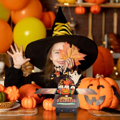 Halloween Popup Cards - Spooky 3D Greeting Card with Ghost & Pumpkin - As 67