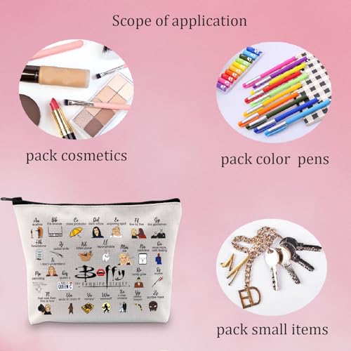 TV Show Inspired Gift Makeup Zipper Pouch - Vampire Design, BTV Makeup Variation