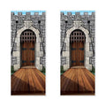 Medieval Castle Door Cover Set - 2 Pack Enchanted Entrance Decorations for Fantasy Parties