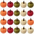 Mini Artificial Pumpkins for Fall Decor - 20PCS Autumn Harvest Decor, Halloween & Thanksgiving Table Centerpieces