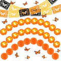 Day of the Dead Decorations Set with LED Marigolds & Butterflies - Fiesta Party Supplies