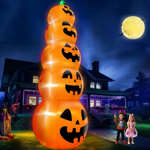 14 FT Giant Halloween Inflatable Pumpkins Yard Decoration with LED Lights