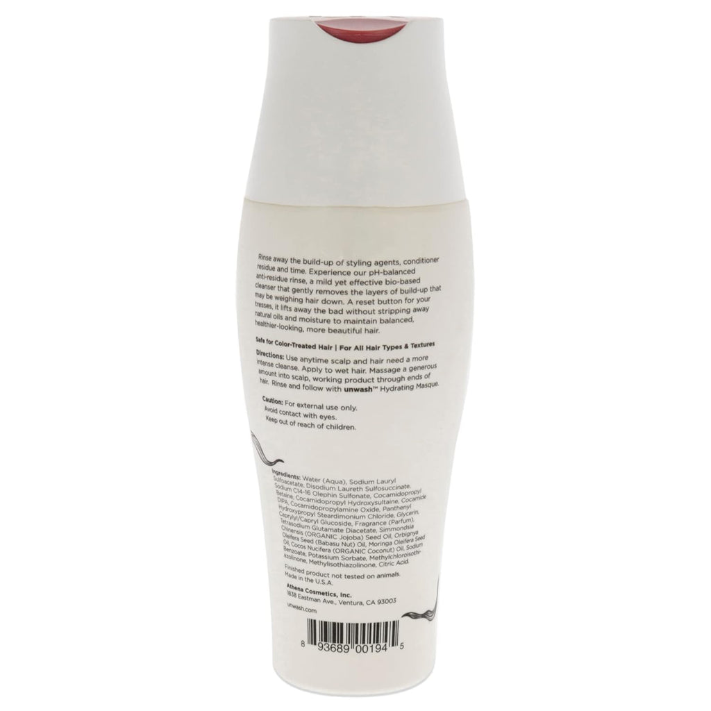 Unwash Anti Residue Hair Cleanse - Gentle pH Balanced Daily Conditioning Wash, 10 Fl Oz (White)