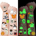 Multi-Colored Halloween Glow in the Dark Temporary Tattoos 160pcs Waterproof Stickers