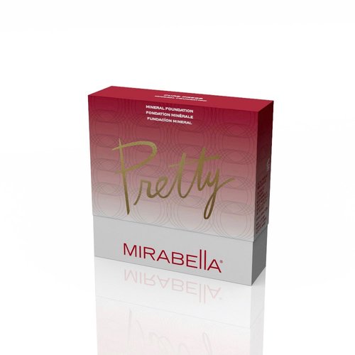 Mirabella Pure Press Powder Foundation - HD Finish, Buildable Mineral Formula for Sensitive Skin, Dark V