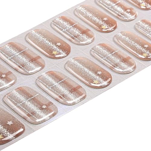 Self-Adhesive Nail Foils Set - Gradient Glitter Nude Long-Lasting Manicure