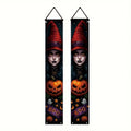 Halloween Decorative Banner with Witch Hats Pumpkins Ghosts Spiders - Multicolor 14