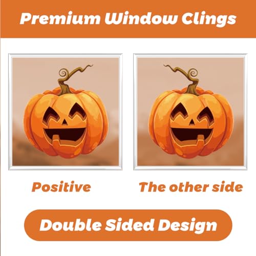 Enwokran Halloween Window Clings Stickers Set - 9 Sheets, 103 Decals, Ghost & Pumpkin Design - Variation: Halloween_a