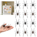 12PCS 3D Spider Fridge Magnets - Realistic Halloween Decor, Removable Magnet Set