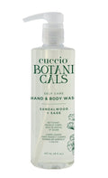 Cuccio Botanicals Hydrating Hand & Body Wash - Sandalwood & Sage, 16 oz | Moisturizing Cleanser for Soft Skin