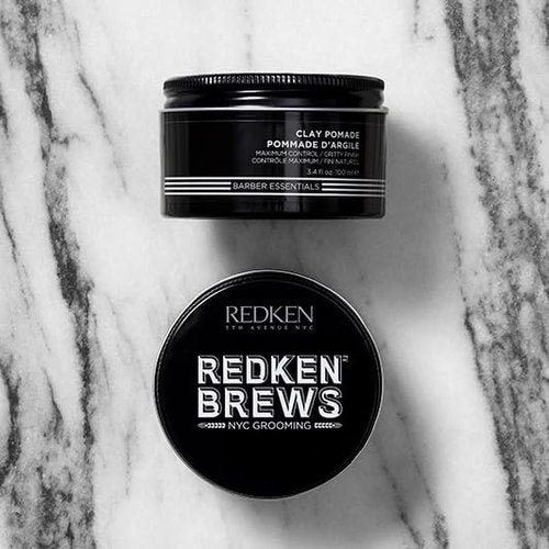 Redken Brews Clay Pomade For Men - High Hold & Matte Finish for Fine to Medium Hair