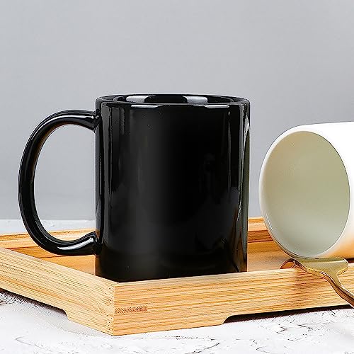 Black Up Yours Middle Finger Mug - Funny Ceramic Coffee Cup, Novelty Gag Gift