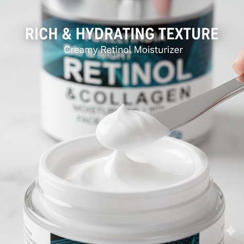 Purelyindia Retinol Cream for Face – Anti-Aging Moisturizer to Reduce Wrinkles & Fine Lines – Hydrating Retinol Night & Day Cream for Smooth, Firm Skin
