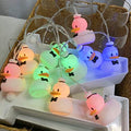 Battery Powered Animal Shape String Lights 1.65m 10 LEDs Duck Night Light for Holiday Decor
