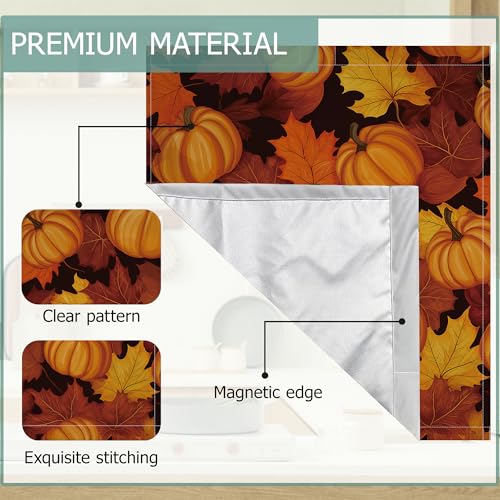 Thanksgiving Pumpkins Dishwasher Cover - Magnetic Refrigerator Decor, 23x26 Inch