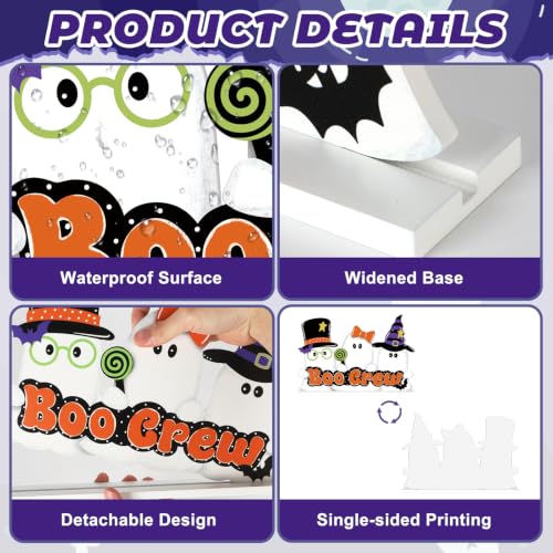 Cute Ghost Wooden Halloween Table Decorations - White Ghost