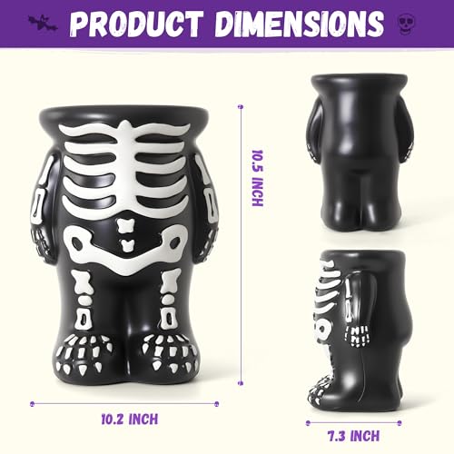 Halloween Skeleton Pumpkin Stand - Water-Resistant Candy & Cake Holder