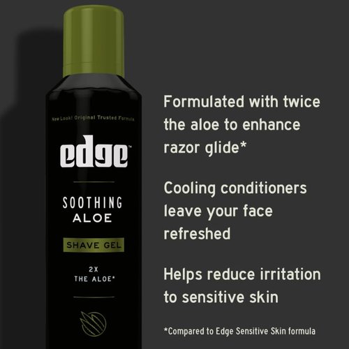 Soothing Aloe Shave Gel Men Shave Gel by Edge, 7 Ounce ( 3 Pack )