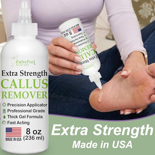 Foot Callus Remover Gel & File Set - 8 oz Extra Strength Callus Removal with Double Sided Foot File