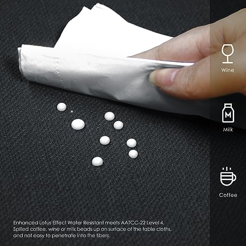 Waterproof Charcoal Grey Rectangle Table Cloth 107" for Indoor & Outdoor Use - BALCONY & FALCON
