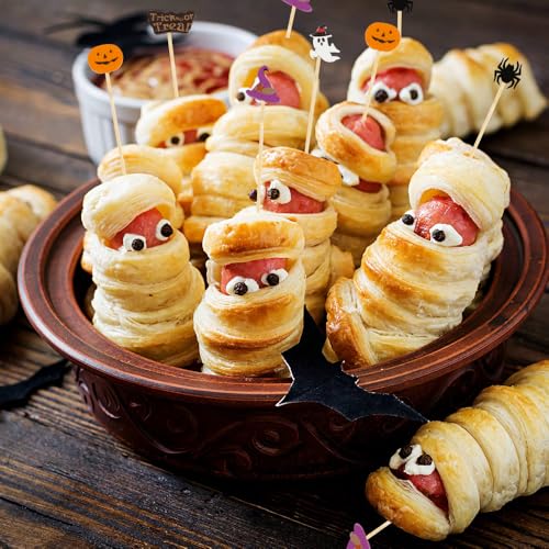 Halloween Cocktail Picks Flavored Toothpicks 100PCS Bamboo Party Skewers