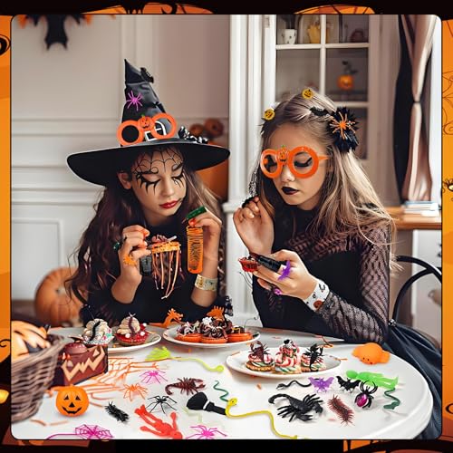 Halloween Claw Clips Set - Spooky Pumpkin Ghost Spider Web Hair Accessories for Kids
