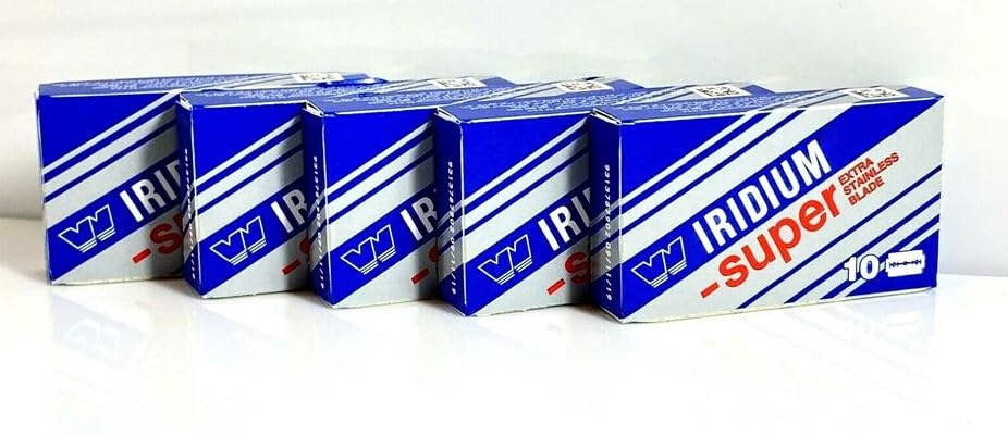 Wizamet Super Iridium Double Edge Razor Blades Pack of 50